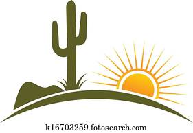 Desert design elements sun logo Desert design elements sun logo