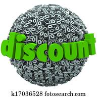 Discount Percent Sign Sphere Save Money Sale Price Discount Percent Sign Sphere Save Money Sale Price
