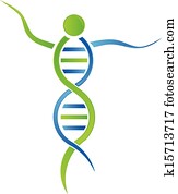DNA person logo DNA person logo