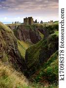 Dunnottar Castle in Aberdeen, Scotland.