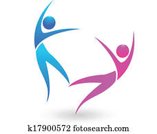 ehepaar, tanzt, logo