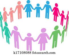 familia, diversidad, social, comunidad, gente