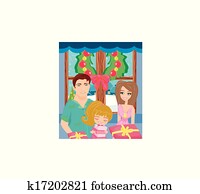 familie weihnachten, hause