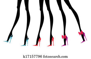Fashion Legs in Colorful Shoes Fashion Legs in Colorful Shoes