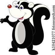 feliz, gambá, caricatura