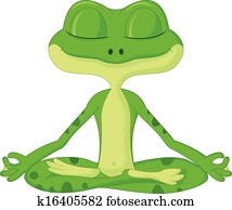 Frog cartoon doing yoga Frog cartoon doing yoga