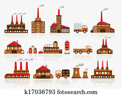 fábrica, ícones