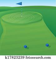 Golf Target Illustration Golf Target Illustration