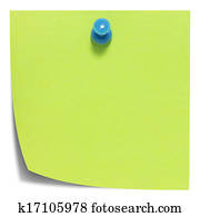 Green square sticky note and shadow Green square sticky note and shadow