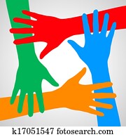 Hands of friendship.