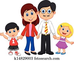 Happy family cartoon Happy family cartoon