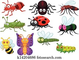 Insect cartoon collection set Insect cartoon collection set