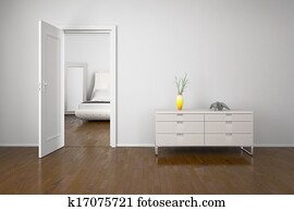 Interior with open door Interior with open door