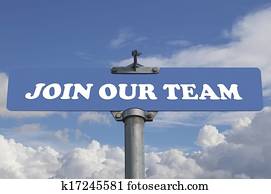 Join our team road sign