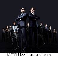 joven, atractivo, empresarios