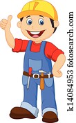 karikatur, heimwerker, mit, werkzeuge, gürtel, th karikatur, heimwerker, mit, werkzeuge, gürtel, th