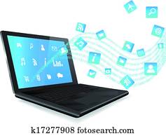 Laptop with Application Laptop with Application