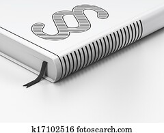 Law concept: closed book, Paragraph on white background Law concept: closed book, Paragraph on white background