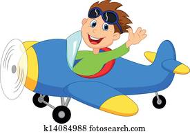 Little Boy Operating a Plane Little Boy Operating a Plane