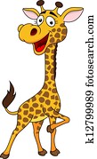 lustig, giraffe, karikatur lustig, giraffe, karikatur