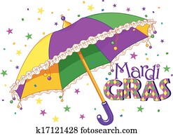 Mardi Gras umbrella Mardi Gras umbrella