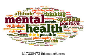 Mental health in word tag cloud