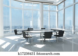 Modern office with many windows Modern office with many windows