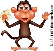 Monkey with banana Monkey with banana