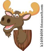 Moose head cartoon Moose head cartoon