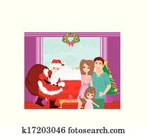 natale famiglia, a casa