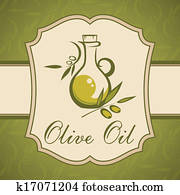 Olive oil. Vintage label. Olive oil. Vintage label.