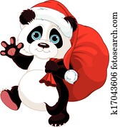 panda, com, um, saco, cheio, de, presentes