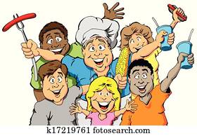 picnic, fiesta, invitación