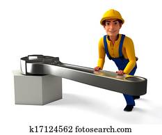 Plumber with wrench Plumber with wrench