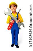 Plumber with wrench Plumber with wrench