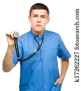 Portrait of a young surgeon intern