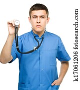 Portrait of a young surgeon intern