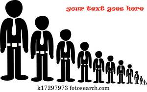 Queue of business people