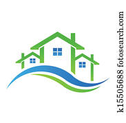 Real Estate Houses Icon