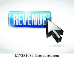 revenu, bouton, et, cursor., illustration, conception