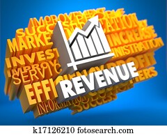 revenue., wordcloud, concept.