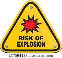 risk of explosion - triangle sign risk of explosion - triangle sign