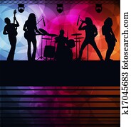 Rock band vector background Rock band vector background