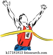 runner at the finish line winner il runner at the finish line winner il