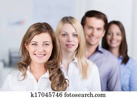 réussi, jeune, equipe affaires