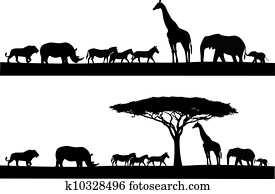 Safari animal silhouette Safari animal silhouette