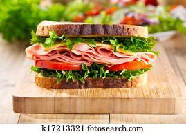 sandwich with bacon and vegetables sandwich with bacon and vegetables