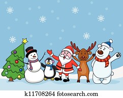 Santa clause with friend Santa clause with friend