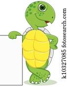 schildkröte, mit, unbelegtes zeichen