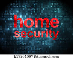Security concept: Home Security on digital background
